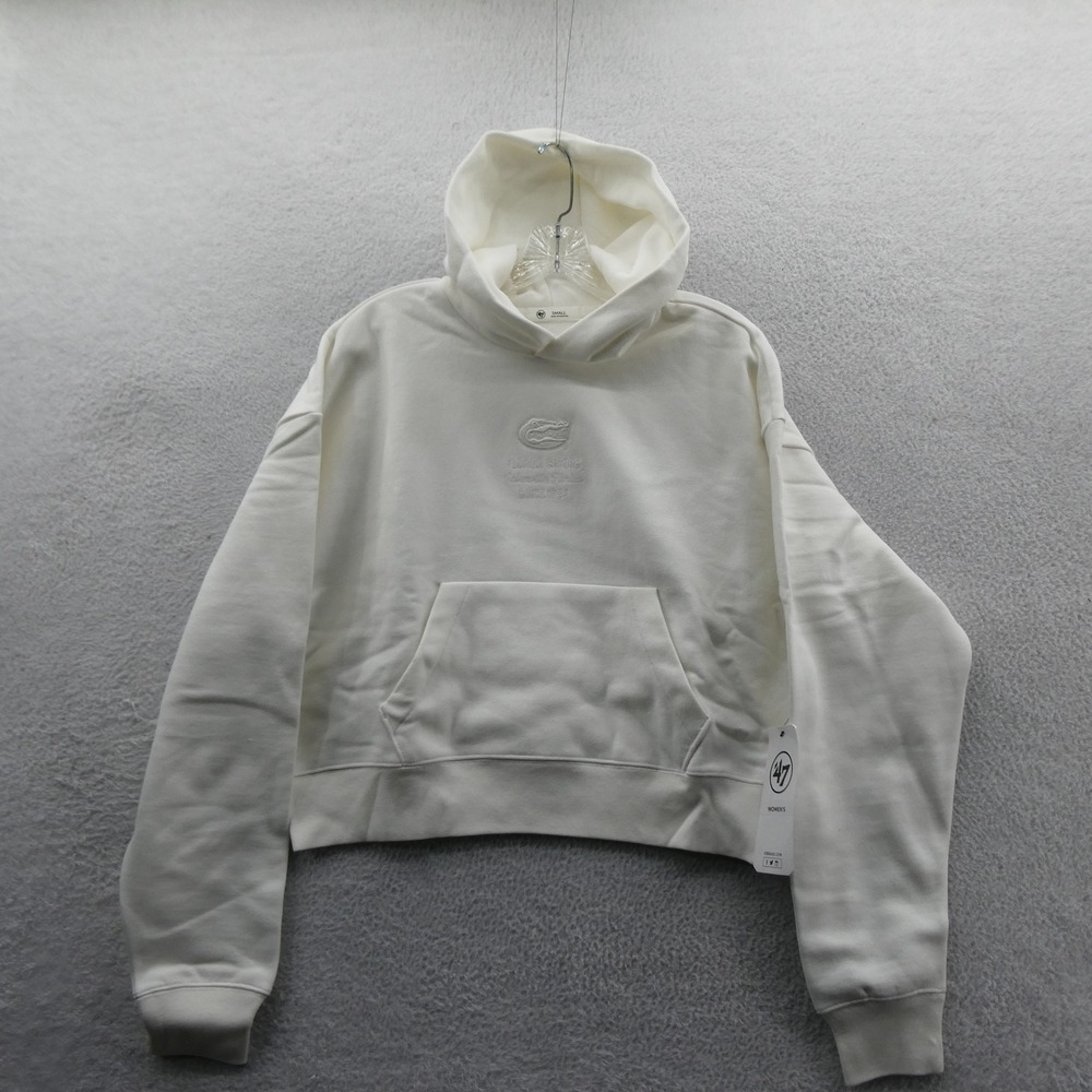 47 Brand Hoodie Womens Small Florida Gators Cream White Cropped Sweatshirt
